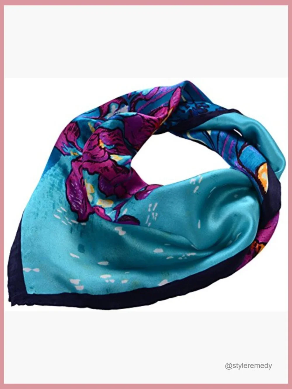 Silk Square Scarf Van Gogh Painted Fashion Scarf Wrap